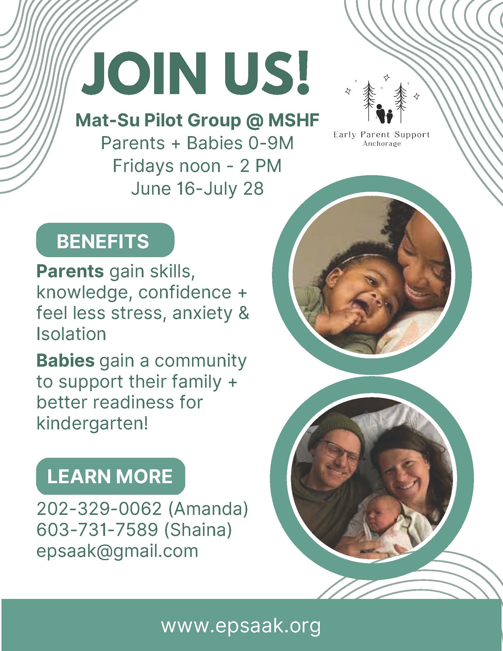 Early Parent Support Group Flyer