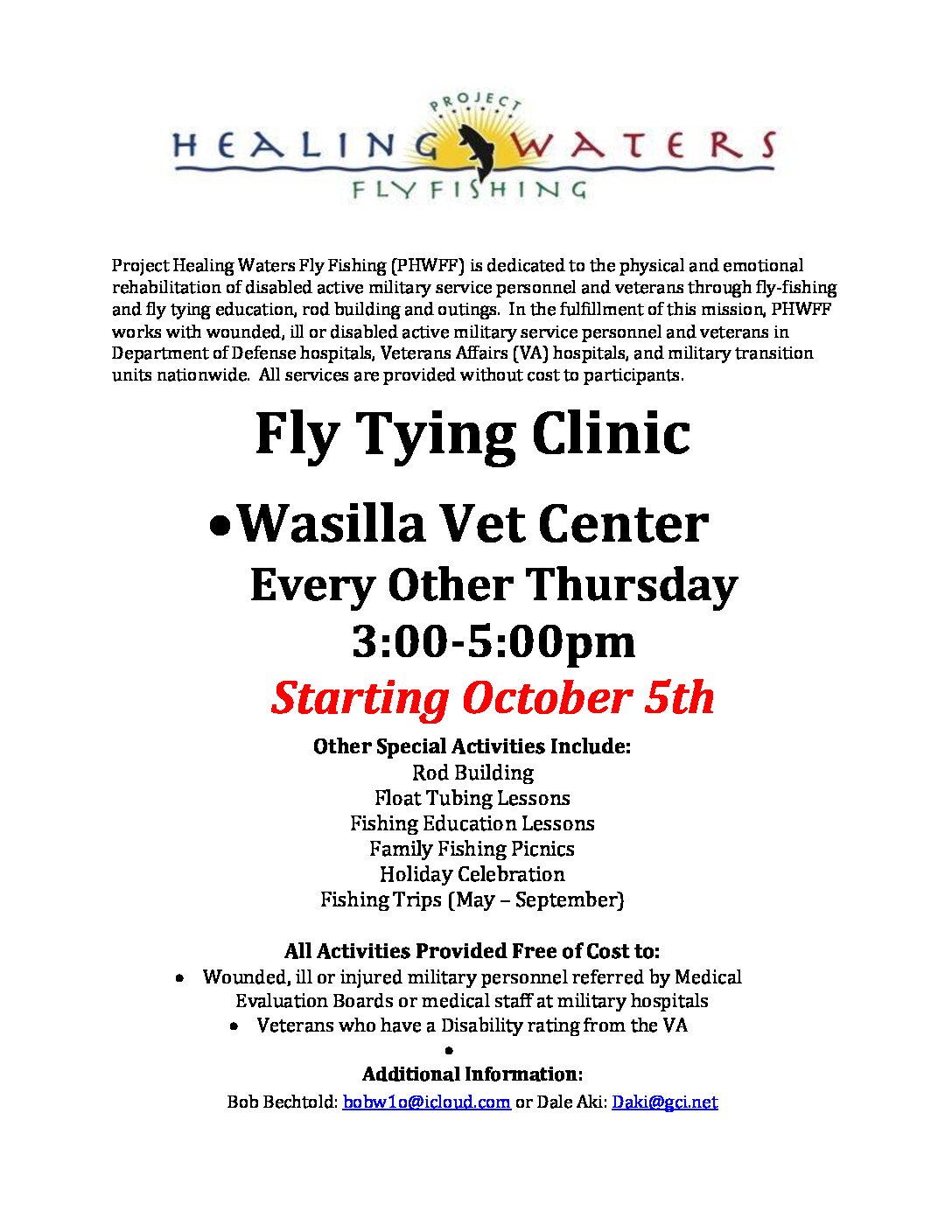 Fly Tying- Wasilla Vet Center